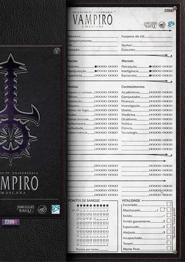 V20 4-Page Renaissance Vampire Interactive Character Sheet